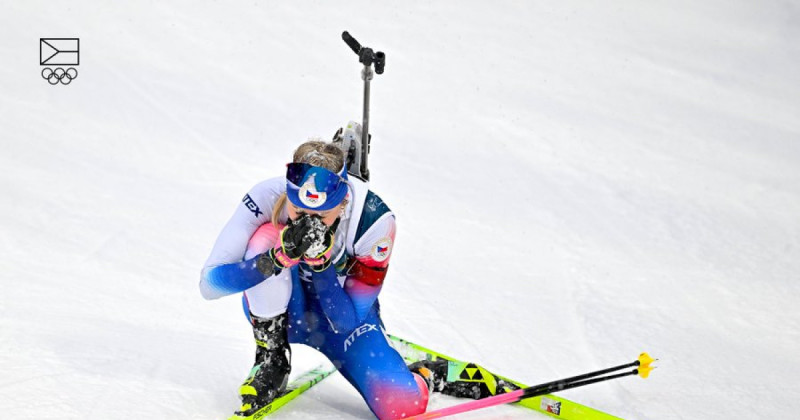 Biatlonistka Voborníková získala bronz v závodu s hromadným startem. Česko tak slaví pátou medaili